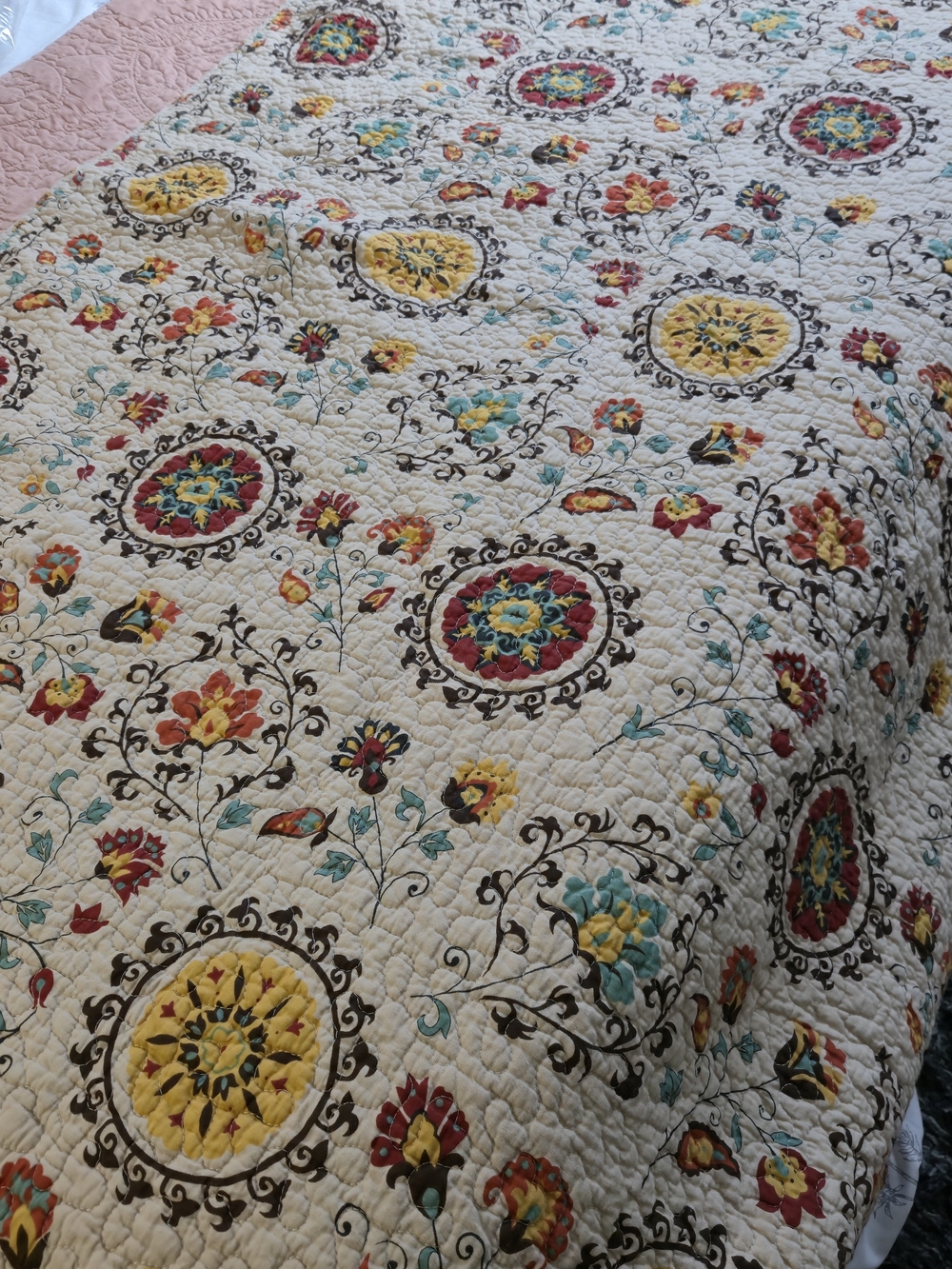 Greenland Home Fashions Andorra Reversible Cotton Quilted Throw 50"x60"